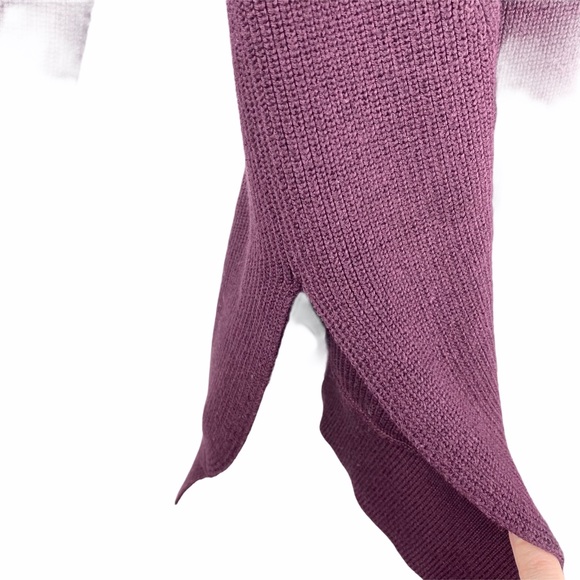 ATHLETA Purple Rest Day Asymmetrical Silk Blend Sweater XXS - Picture 7 of 7